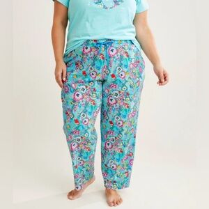 VERA BRADLEY X DISNEY NWT Ariel Mermaid Floral Lounge Pajama Pants Size 2XL